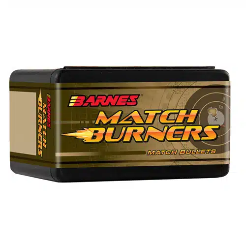 Barnes Match Burners: Precision ammunition for shooters seeking unmatched accuracy and reliable performance.