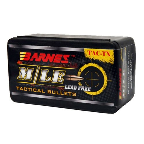 Barnes M/LE Tactical Lead-Free Bullets: Precision ammunition for military and law enforcement use.