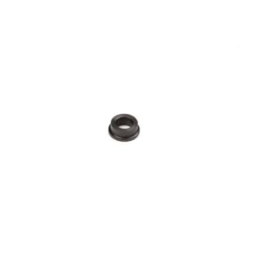 Black washer spacer for mechanical assembly, ensuring load distribution and stability in various applications.