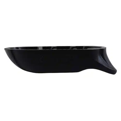 Modern black oval serving dish with handle, perfect for elegant dining and versatile food presentation.