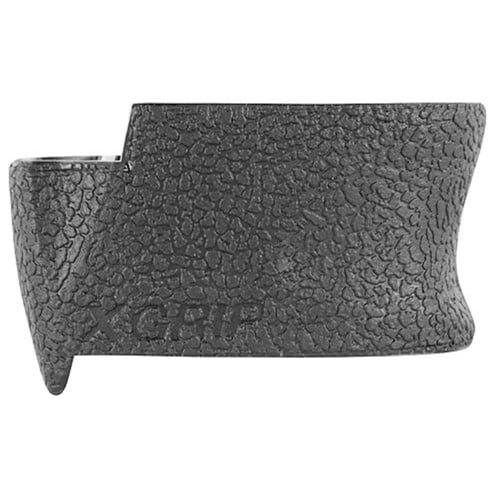 Ergonomic black rubber grip for firearms and tools, offering comfort, stability, and improved handling.