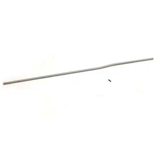 Polished metal rod with a slight bend, ideal for construction and crafting projects.