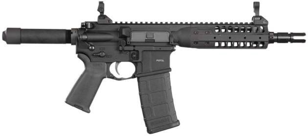 Compact tactical AR-rifle with suppressor, custom rail system, and lightweight design for versatile use.