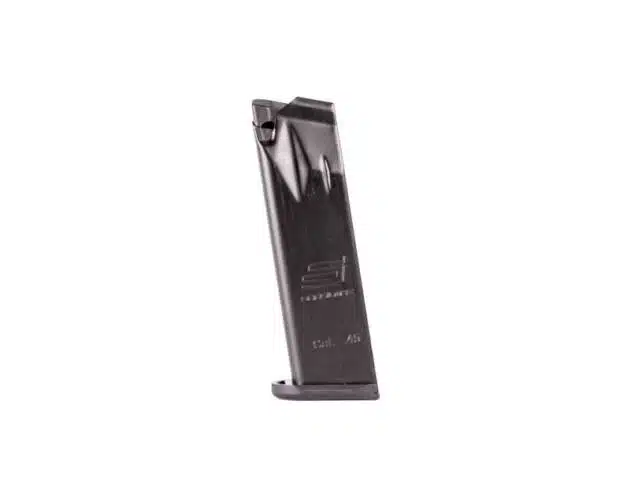 Durable black steel magazine for reliable firearm performance and easy reloading - Model k2451432fd.