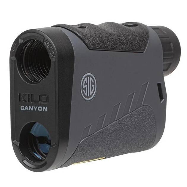 Sleek SIG Kilo Canyon Rangefinder for precise outdoor measurements in hunting and golfing.