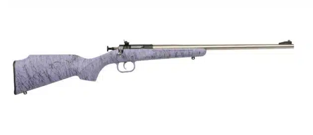 Sleek rifle with polished barrel and ergonomic stock, perfect for precision shooting and hunting.