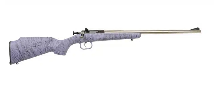 Sleek rifle with polished barrel and ergonomic stock, perfect for precision shooting and hunting.