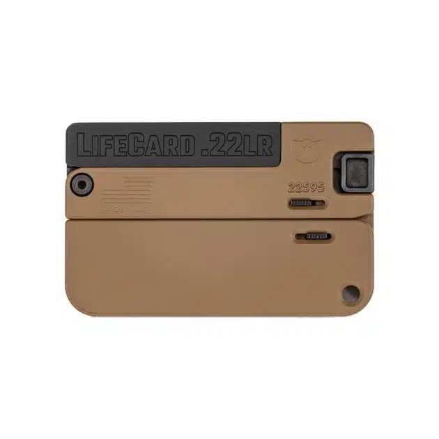 Lifecard .22LR: A discreet, credit card-sized firearm designed for personal defense and portability.