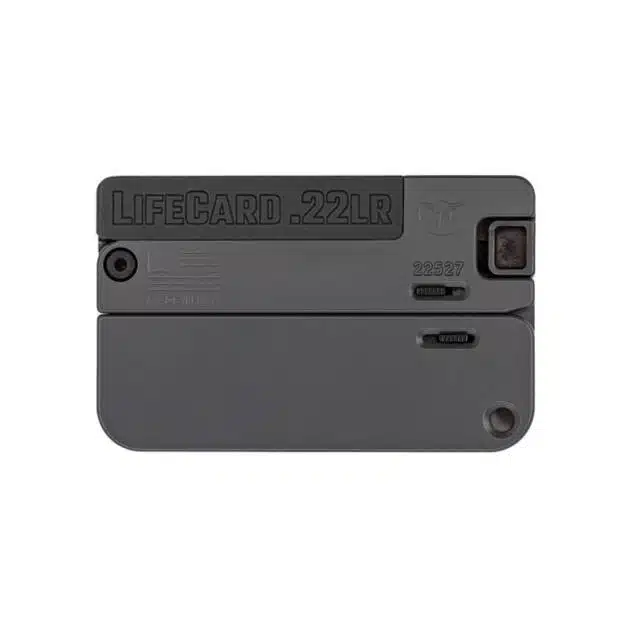 Compact Lifecard .22LR firearm: discreet, portable self-defense solution for personal protection.