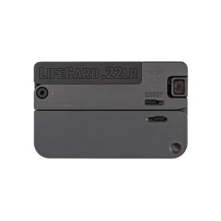 Compact Lifecard .22LR firearm: discreet, portable self-defense solution for personal protection.