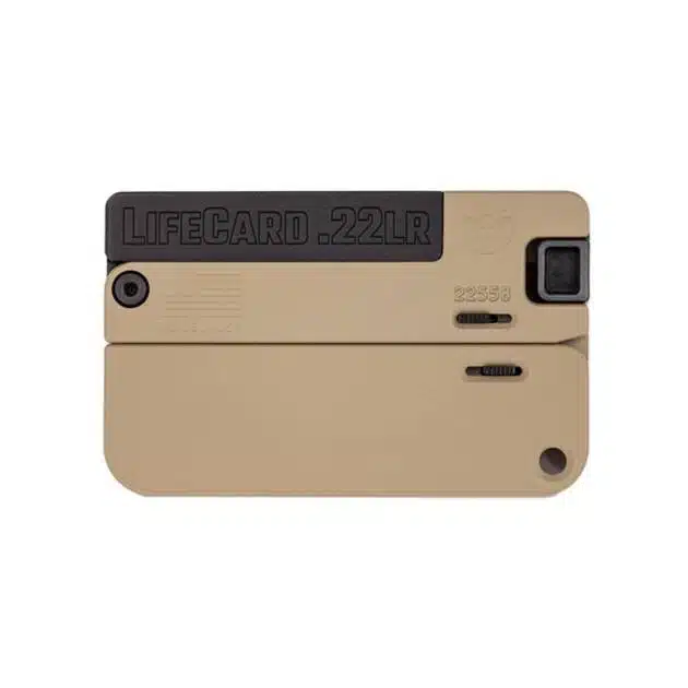 Sleek LIFECARD .22LR firearm: compact, discreet, and ideal for personal protection.