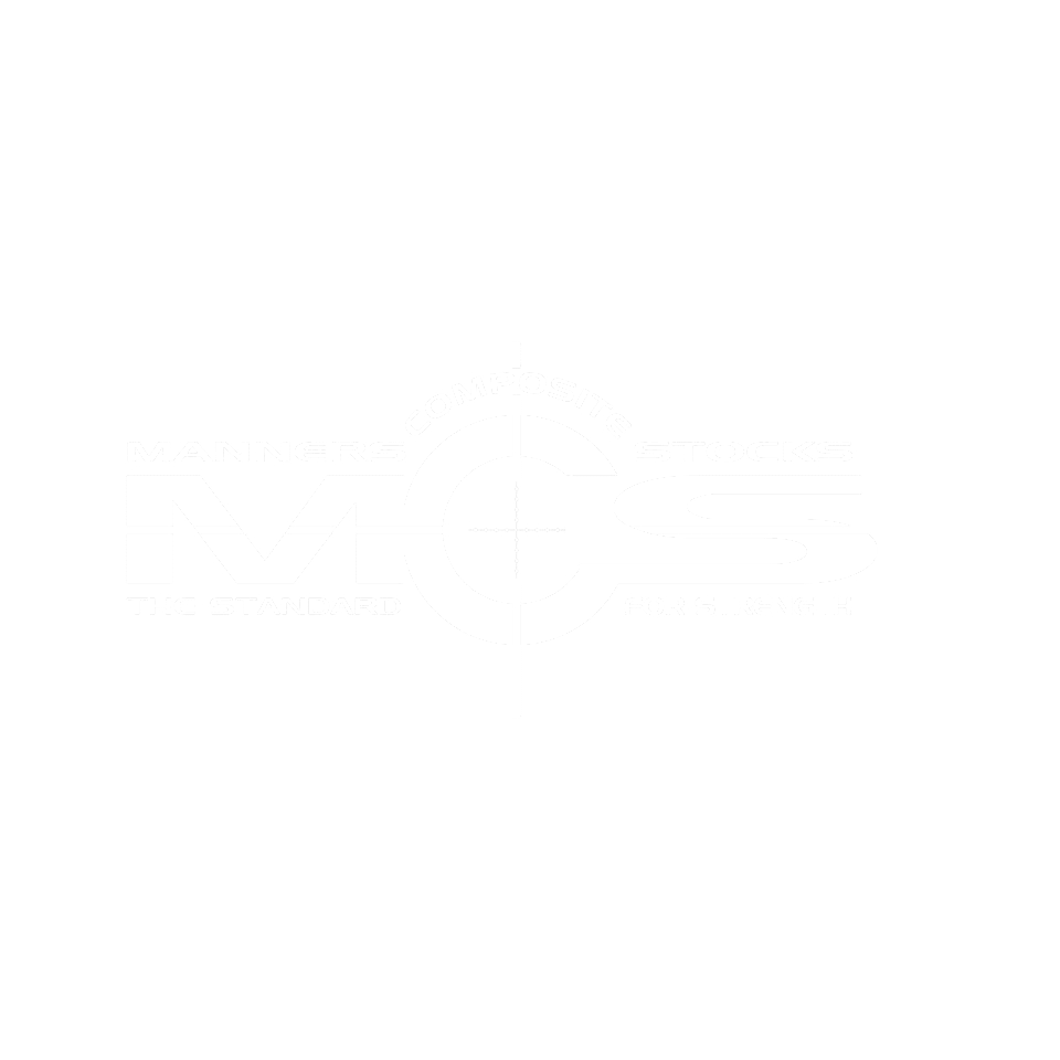 MCS logo: Precision firearm gear by Manners Composite Stocks, symbolizing strength and reliability.