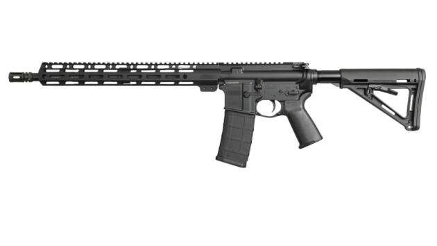 Versatile modular semi-automatic rifle with adjustable stock and accessory rails for enhanced performance.