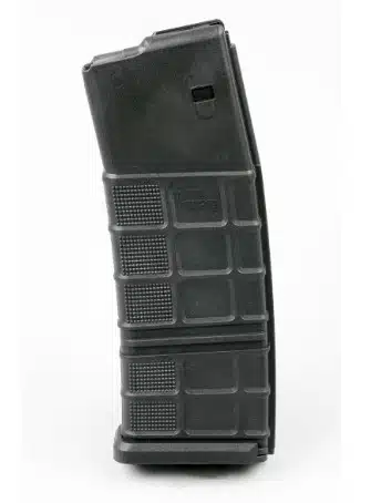 High-capacity polymer magazine for service rifles, ensuring reliable performance and quick reloading.