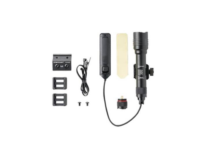 Versatile high-intensity LED light with adjustable control box and mounting brackets for professional use.