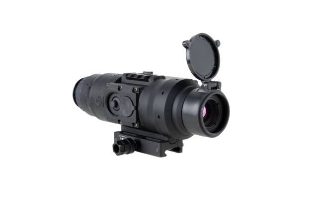 Rugged night vision scope with advanced optics for precision in low-light conditions.