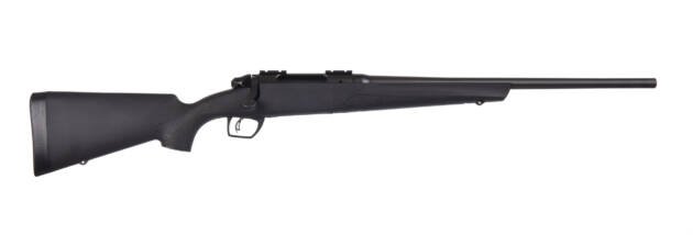 Sleek Remington R858534981 rifle for precision shooting, featuring ergonomic design and matte black finish.
