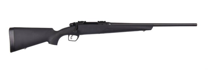 Sleek Remington R858534981 rifle for precision shooting, featuring ergonomic design and matte black finish.