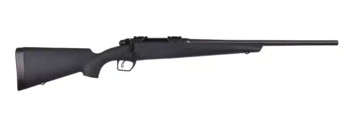 Sleek Remington R858534981 rifle for precision shooting, featuring ergonomic design and matte black finish.