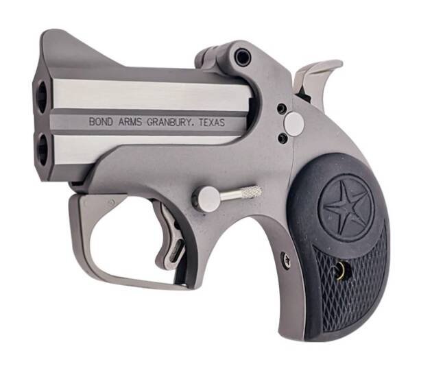 Stylish Bond Arms two-barrel revolver with ergonomic grip, perfect for concealed carry and personal defense.