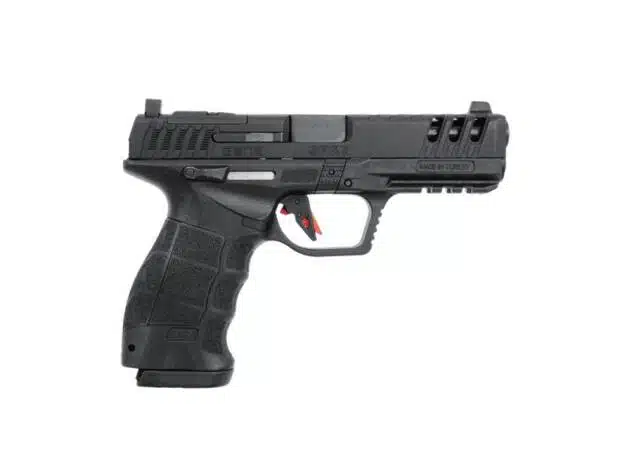 SAR 9 Tactical Pistol: Sleek design, ergonomic grip, and versatile for law enforcement and self-defense.