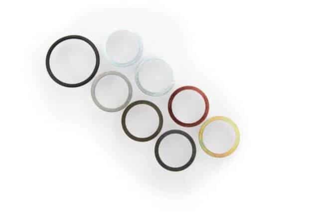 Vibrant set of assorted circular rings in various sizes for crafting and decorative uses.