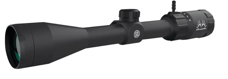 Sleek matte black rifle scope designed for precision shooting in diverse conditions.