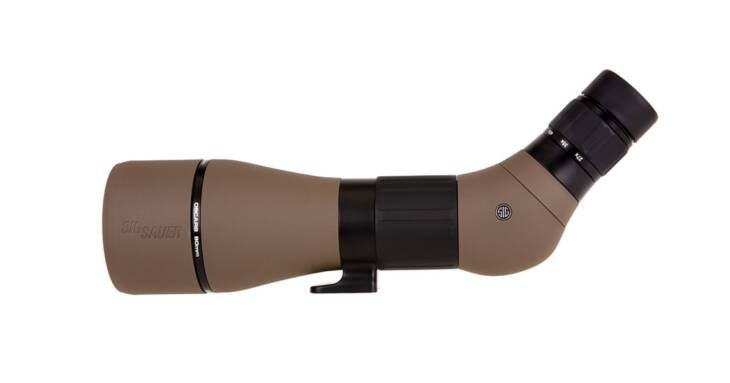 Ergonomic tan scope for clear outdoor observation and birdwatching with adjustable magnification.