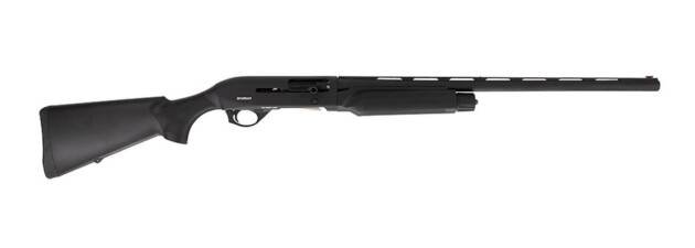 Sleek modern tactical shotgun with ergonomic design, durable materials, and minimalist sights for hunters.