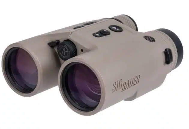 Premium beige binoculars with advanced coatings for clarity and ergonomic grips for comfort.