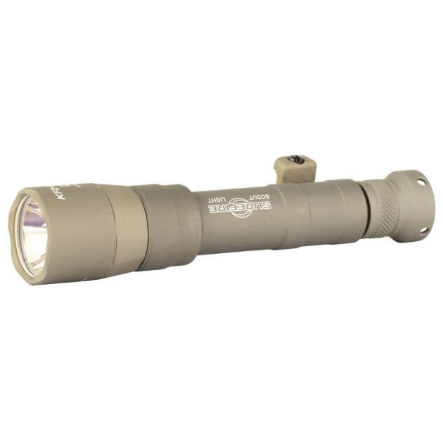 Lightweight tactical flashlight with adjustable beam and textured grip for outdoor and emergency use.