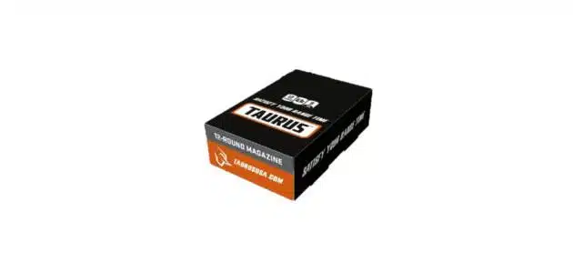 Taurus ammunition box: Durable, sleek design with safety features for shooting and defense.