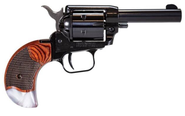 Sleek .22 revolver with wood grip, ideal for training and collectors, blending classic and modern design.