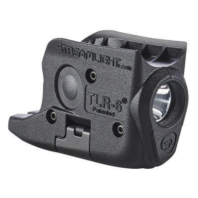 Compact Streamlight TLR-6 tactical light with laser for handguns, perfect for low-light defense.