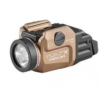 TLR-7X Tactical Flashlight: Compact, durable, powerful illumination for firearms and low-light scenarios.