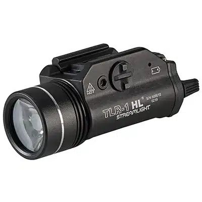 Streamlight TLR-1 HL: high-output tactical flashlight for law enforcement and personal defense.