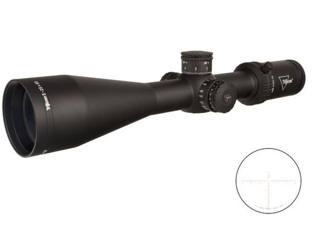 Sleek matte black riflescope with adjustable magnification for precision shooting and durability.