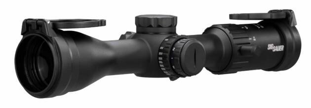 Durable ergonomic rifle scope with precision adjustments for tactical and recreational shooting.