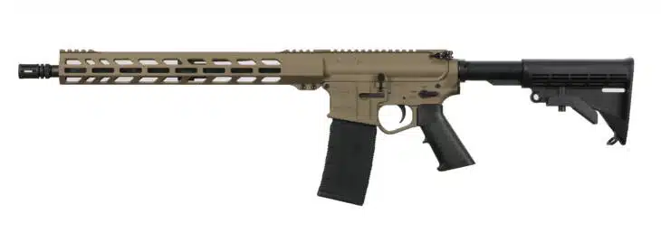 Sleek tactical rifle with adjustable stock, customization rails, and ergonomic design for precision shooting.
