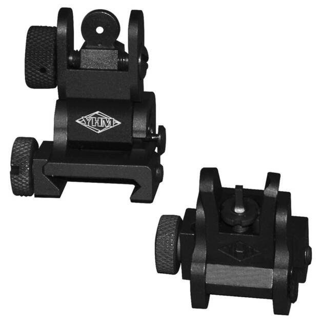 Durable YHM Flip-Up 77FC Tactical Iron Sights for accurate shooting and reliable performance.