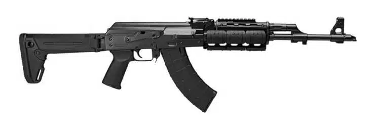 Sleek modern tactical assault rifle with modular features for enhanced performance and agility.