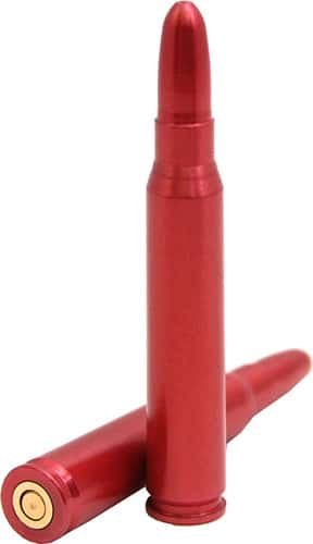 Vibrant red training cartridges with a glossy finish for safe, realistic drills and ceremonies.