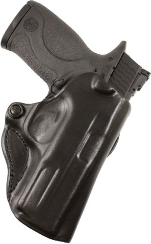 DESANTIS MINI SCABBARD HOLSTER - RH OWB LEATHER HELLCAT RDP BLK