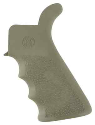 Ergonomic green firearm grip with enhanced traction, comfort, and control for reliable shooting performance.
