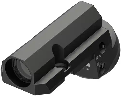 Durable tactical red dot sight for enhanced accuracy, compatible with Picatinny and Weaver rails.