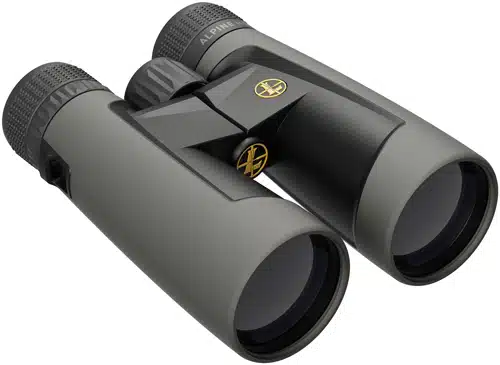Durable matte black and green binoculars for birdwatching and hiking with superior optics.