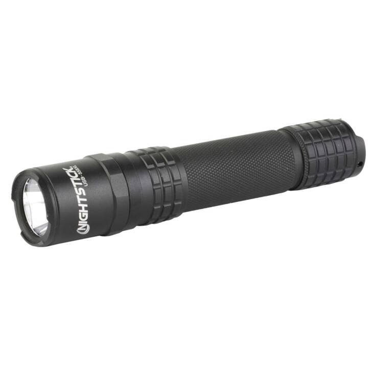 Durable LED flashlight with a textured grip for secure handling in any situation.