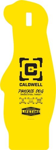 CALDWELL AR500 PRARIE DOG TRGT - 3/8"  AR500 STEEL YELLOW