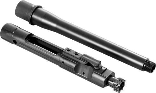 Precision barrel and durable bolt carrier group for reliable direct impingement firearms.