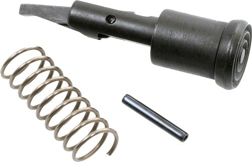 Key firearm components: cylindrical barrel, metal spring, and retaining pin for optimal performance.